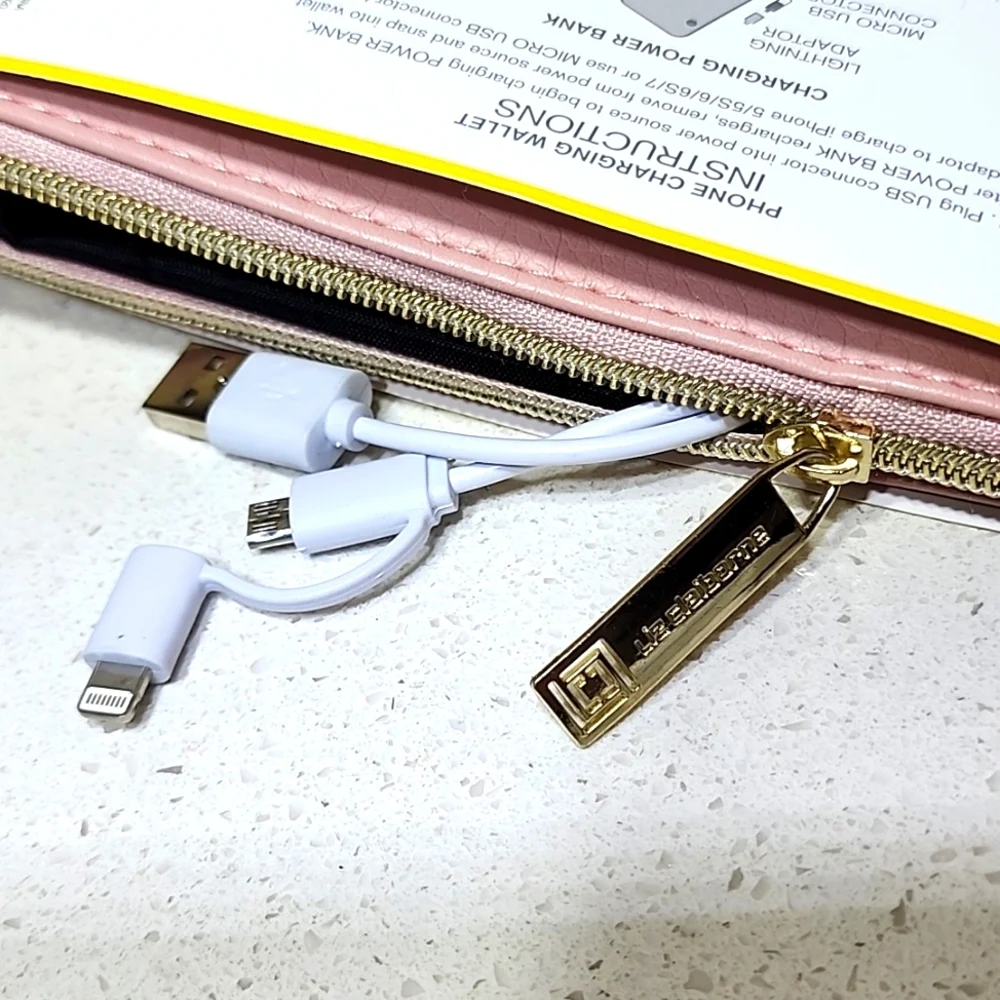 Wristlet Wallet with built-in charger New with tags